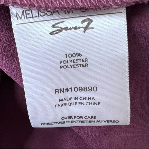 Melissa McCarthy Purple Faux Wrap Sleeveless Blouse Size 2x - Picture 8 of 10